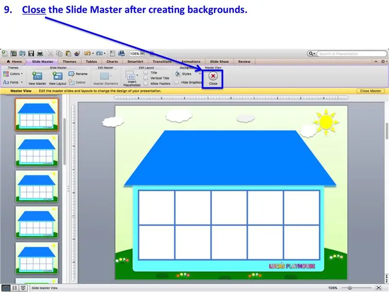 Isara ang Slide Master