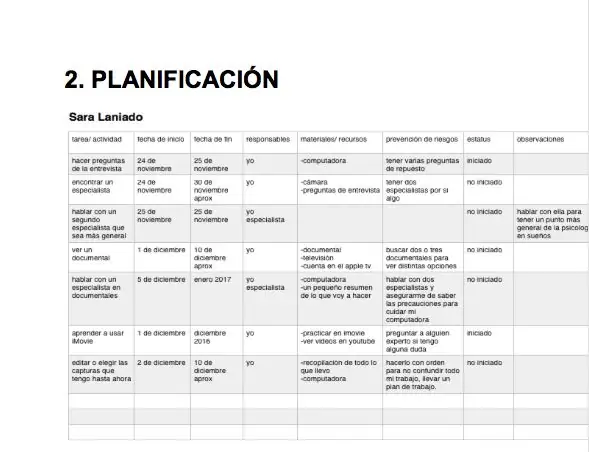 Paso 3: Planificación