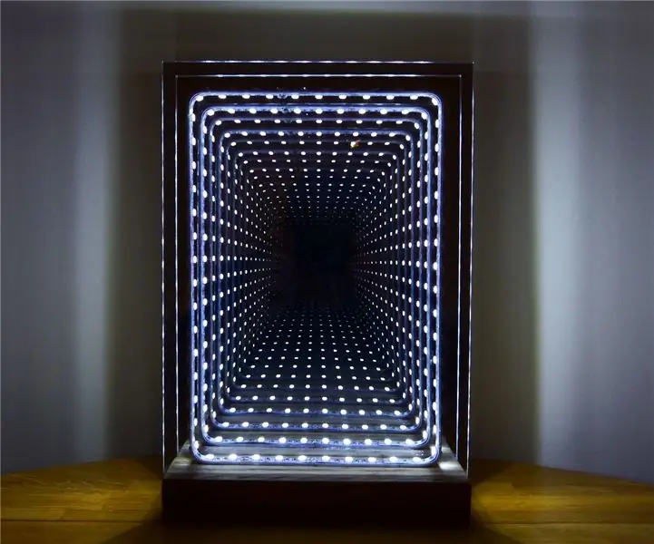 Moderni Led Infinity Mirror -pöytävalaisin: 19 vaihetta (kuvilla)