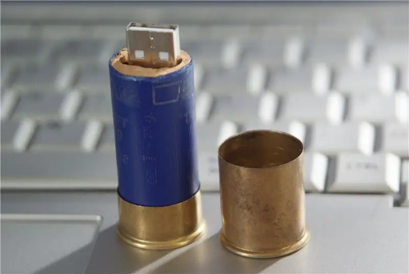 Shotgun Shell USB Stick хайрцаг: 6 алхам (зурагтай)