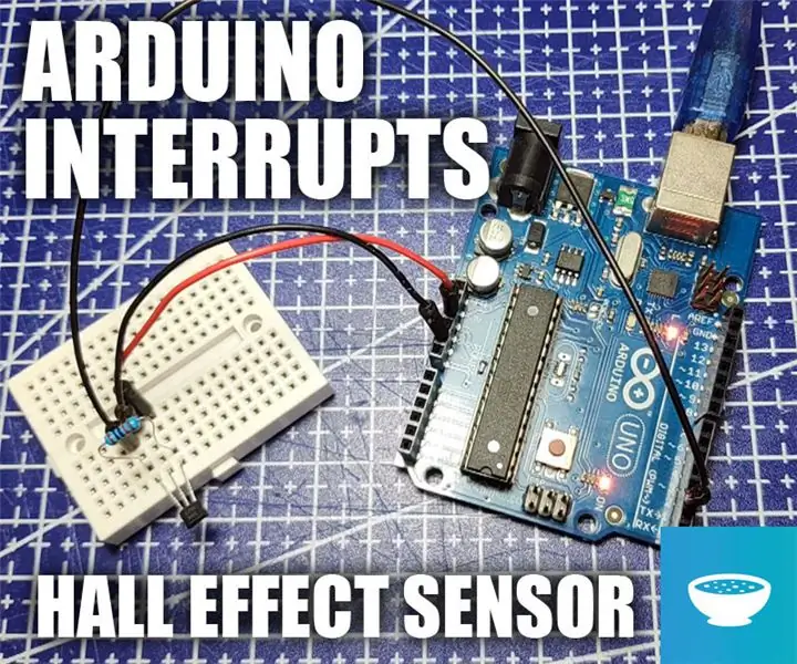 Senzor de efect Arduino Hall cu întreruperi: 4 pași