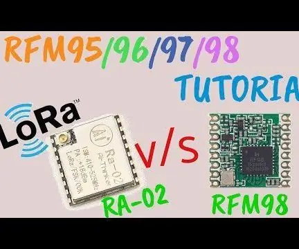 LoRa RFM98 apmācība Ra-02 HopeRF moduļa salīdzinājums: 6 soļi