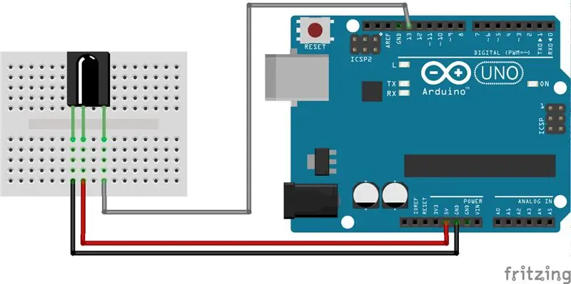 Conexión del sensor de infrarrojos a Arduino