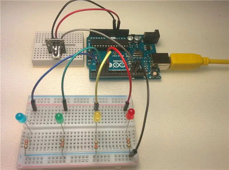 Controlar un conjunto de LED con el mando a distancia por infrarrojos