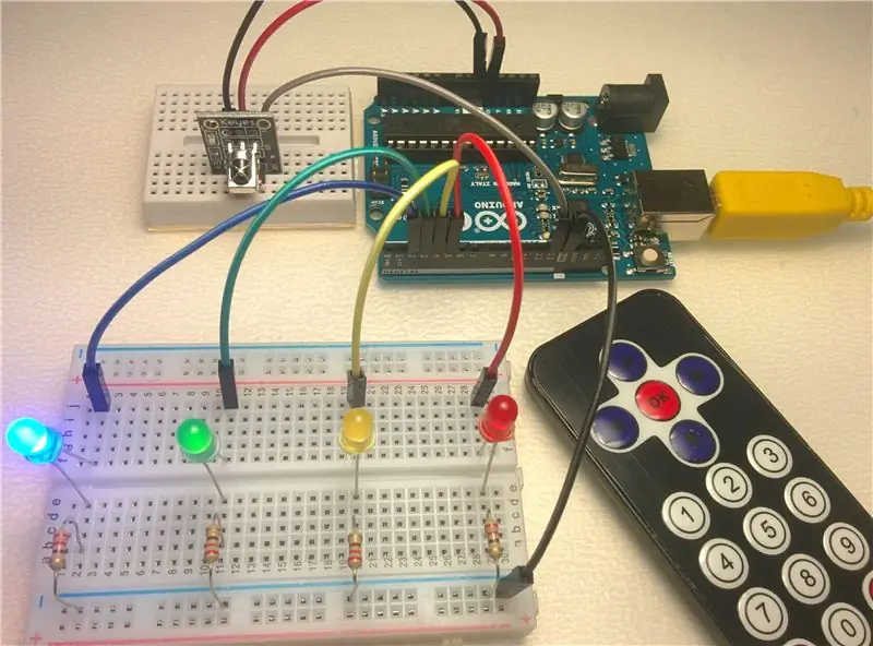 Controlar um conjunto de LEDs usando o remoto infravermelho