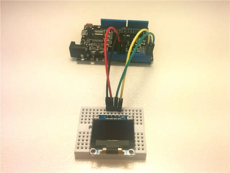 Cablarea modulului de afișare OLED la Arduino