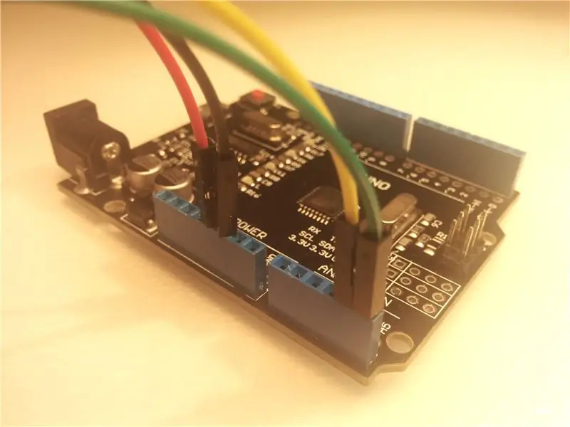 Kabeldragning OLED -displaymodul till Arduino