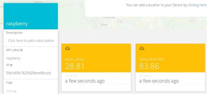 Sende data til Ubidots for visualisering