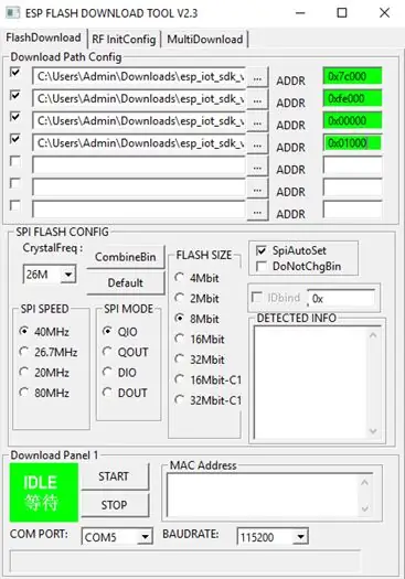 AT Firmware программасын ESPге орнотуу