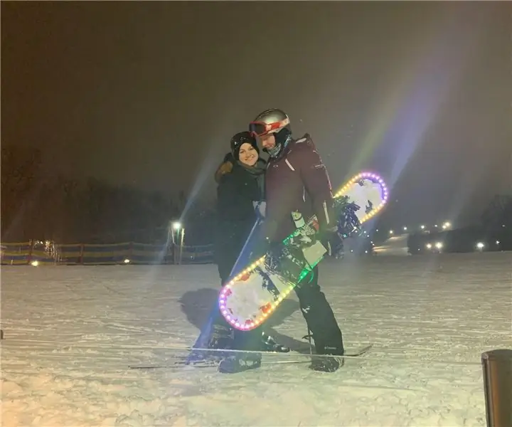 Prášková světla (LED hudební snowboard): 4 kroky