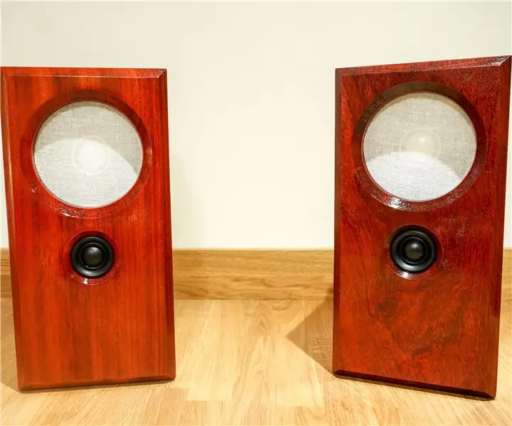 Fabricación de altavoces de estantería Padauk y arce sólidos: 15 pasos (con imágenes)