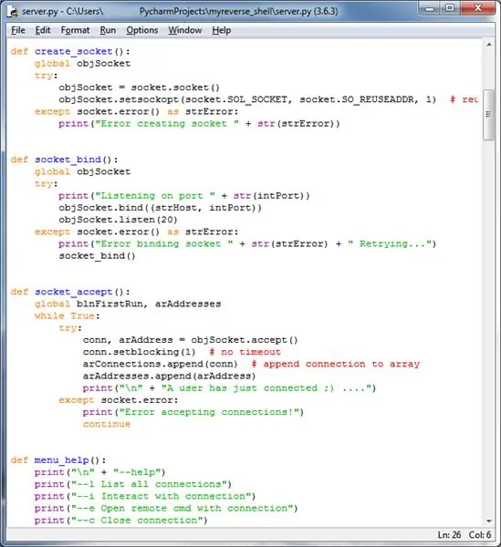 Puerta trasera de Python simple