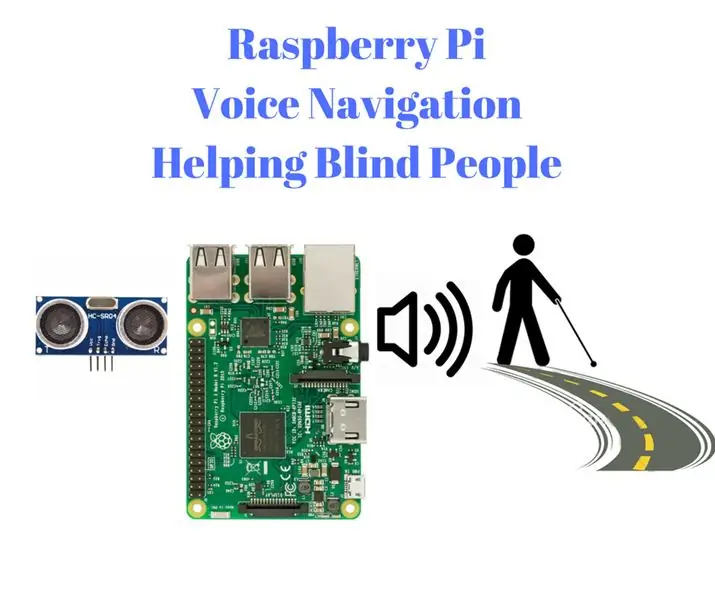 Raspberry Pi Voice Navigation som hjelper blinde mennesker