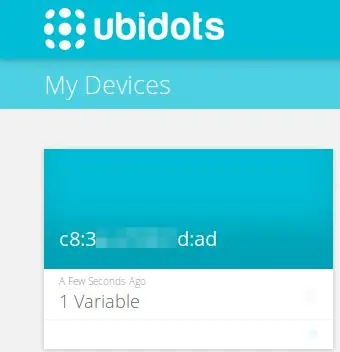 Sender data til Ubidots