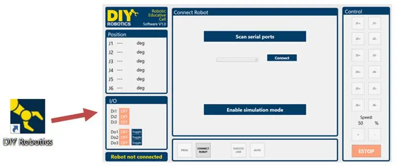 Povežite Robot + PCB + softver