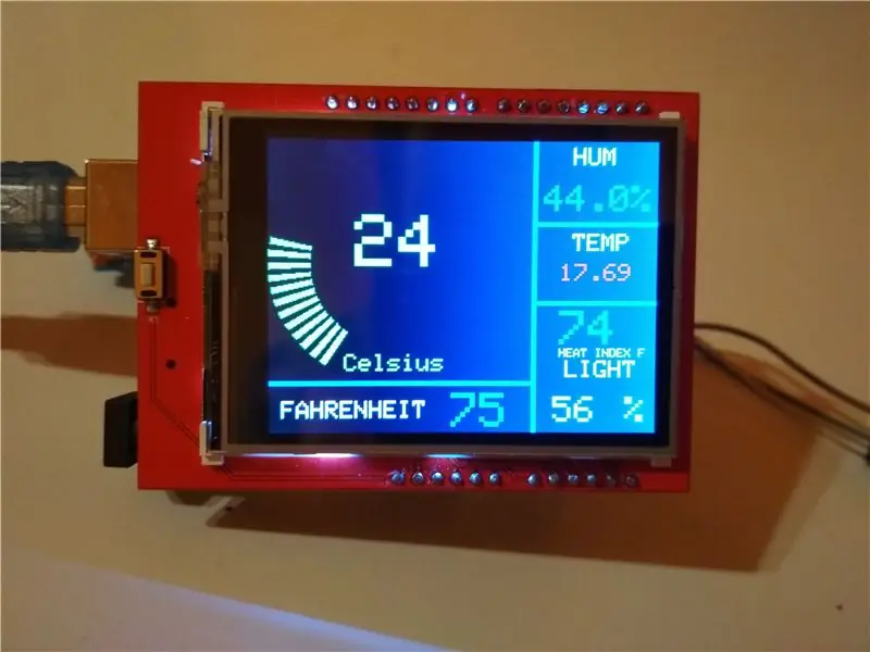 2.4 TFT Arduino-weerstation met meerdere sensoren