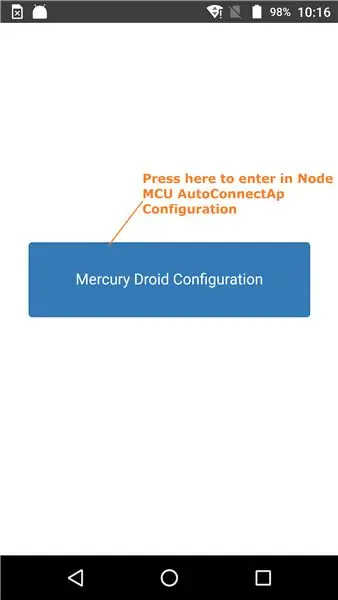 NodeMCU sau Mercury Droid System Web Server Network Settings