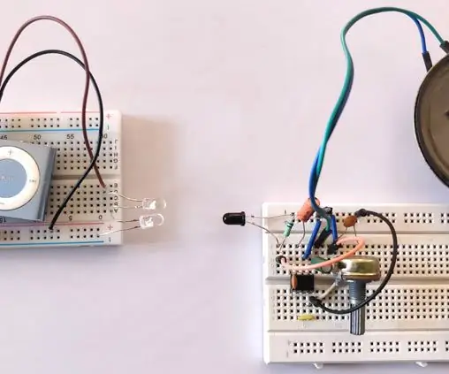 IR Batay sa Wireless Audio Transmitter at Receiver: 6 na Hakbang