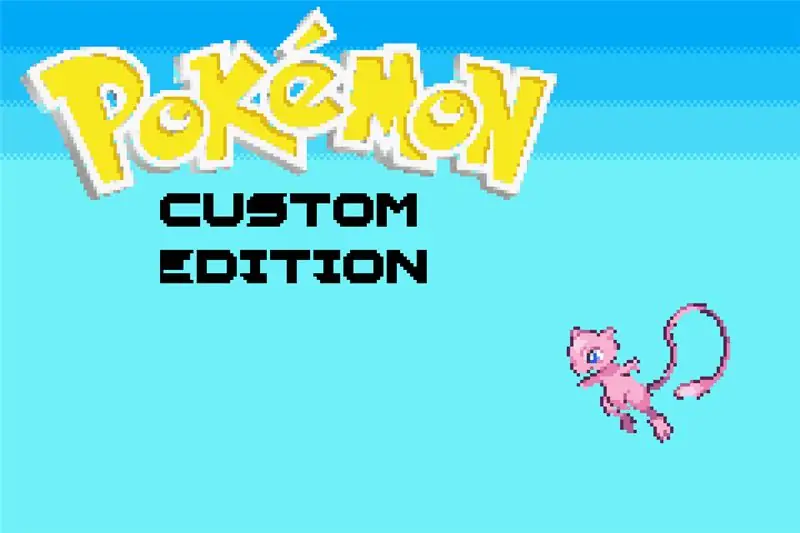 Urejanje ozadja naslova zaslona GBA Pokémon