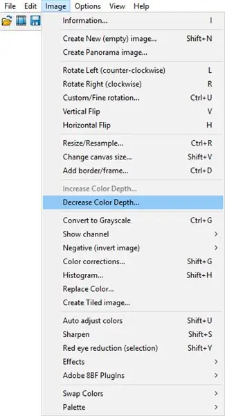 Reduceți adâncimea culorii