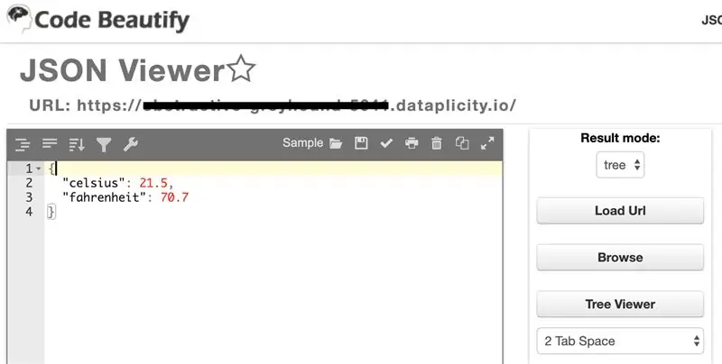 S finalizando los datos de temperatura como JSON