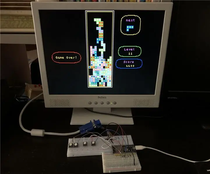 ESP32 VGA Tetris: 3 ขั้นตอน