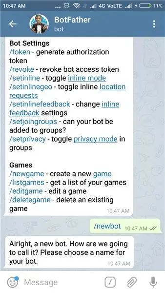 Создание бота в Telegram