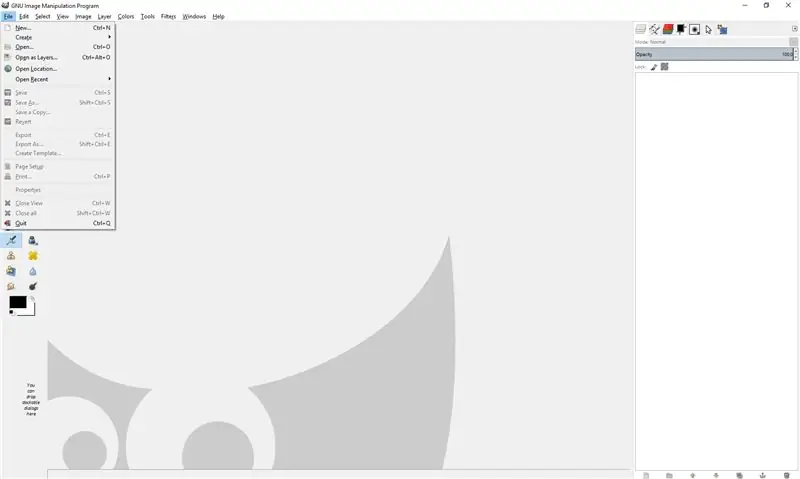 Откройте GIMP и ваше изображение