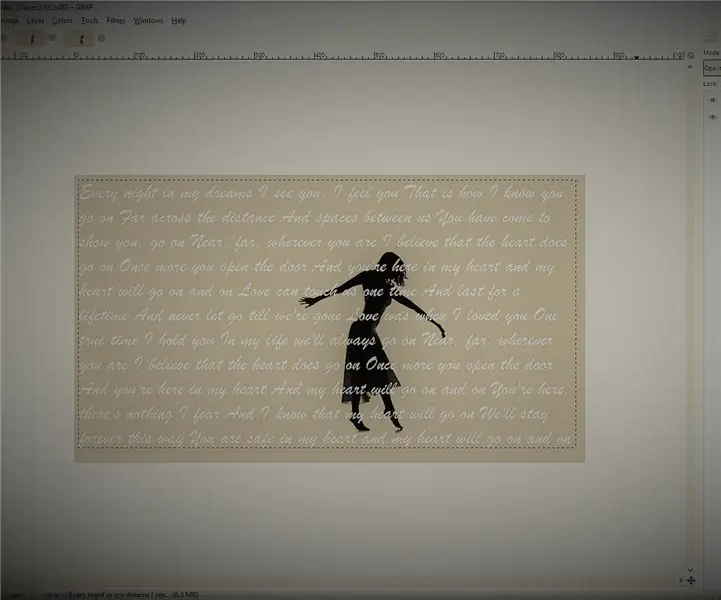 Lyric/Quote Gimp Project: 8 שלבים