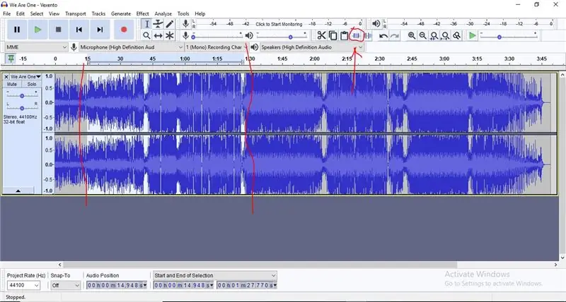 Omskep MP3 na WAV -lêer met behulp van Audacity