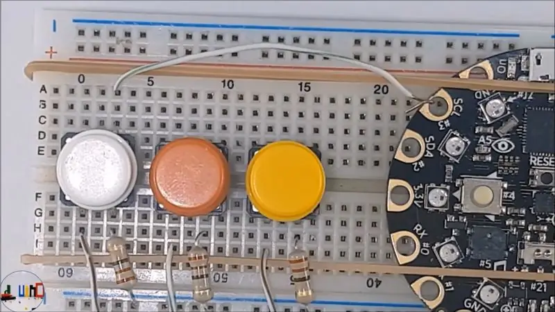 Konstruksie: Pulsadores Y Puertos Digitales De La CircuitPlayground