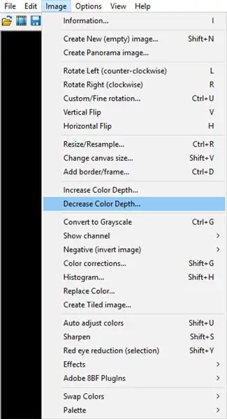 Μείωση βάθους χρώματος