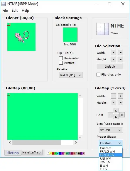 Crie o mapa de blocos