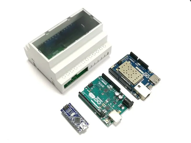 DIN -kiskoasennus Arduino YUN, UNO ja Nano