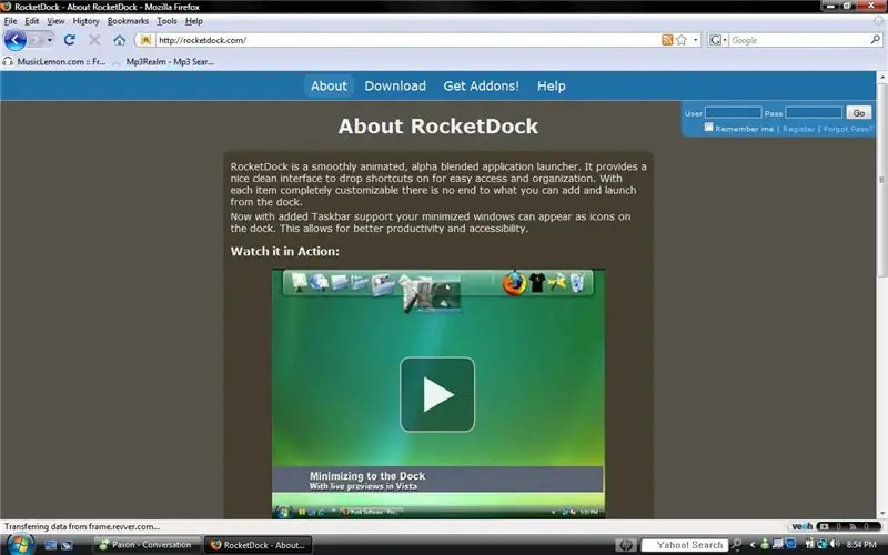 Stap 1 Laai Rocketdock af en installeer dit