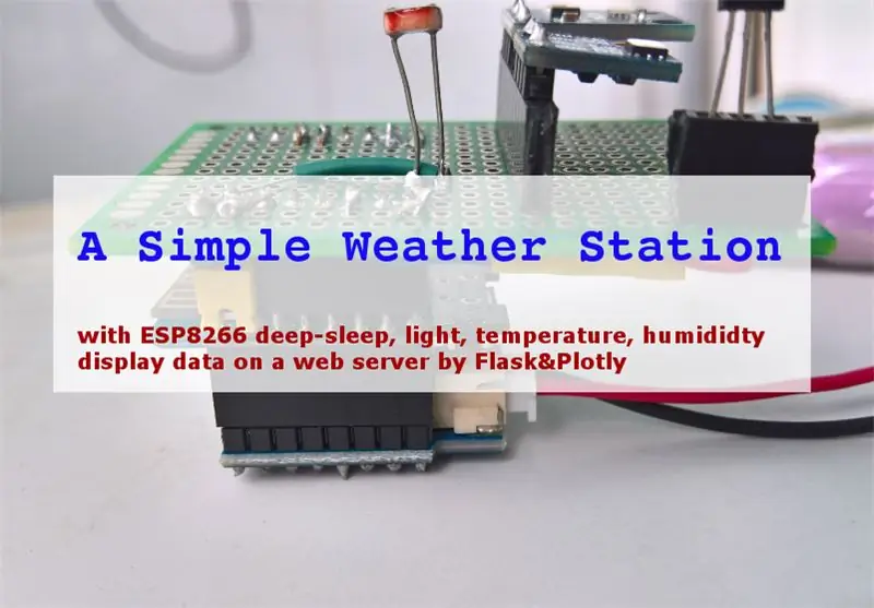 Estação meteorológica: ESP8266 com sono profundo, SQL, gráficos por Flask & Plotly