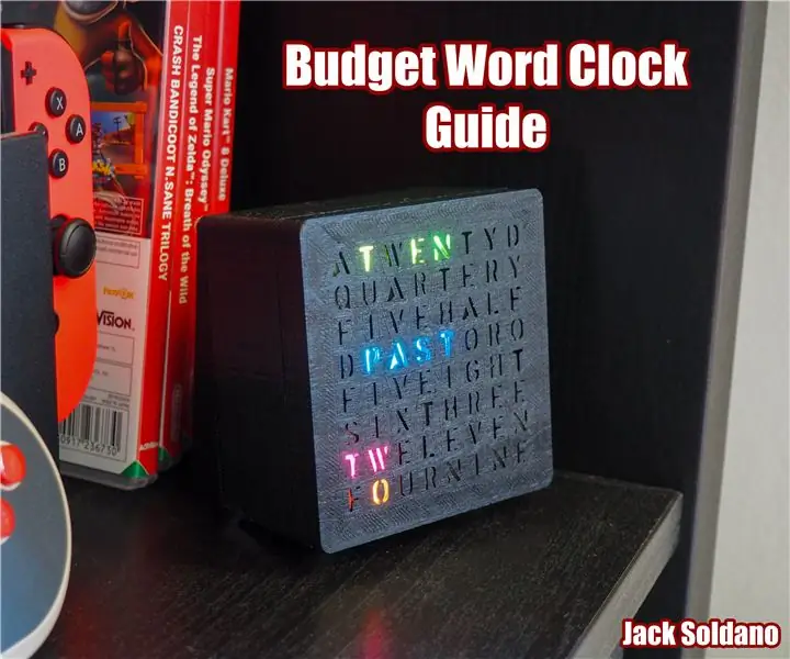 Eelarve Arduino RGB Word Clock!: 7 sammu (koos piltidega)