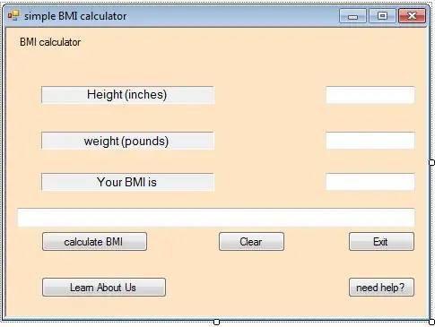 Projete a interface (rótulos e caixas de texto)