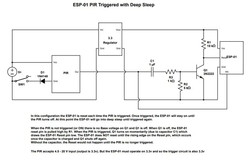 Modulo di sonno profondo ESP-01