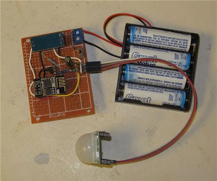 ESP-01 bevægelsessensor med dyb søvn: 5 trin