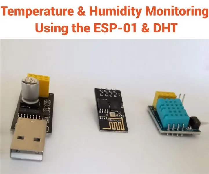 Overvåkning av temperatur og fuktighet ved bruk av ESP-01 & DHT og AskSensors Cloud: 8 trinn