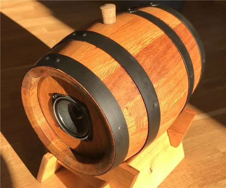 Alto-falante Bluetooth para barril de vinho pequeno: 7 etapas (com imagens)