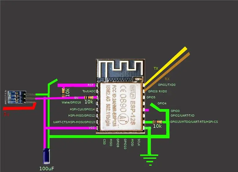 Tlorisna plošča Vaš ESP8266 (neobvezno)