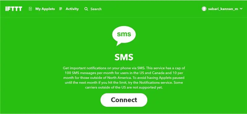 Configureu l'applet SMS