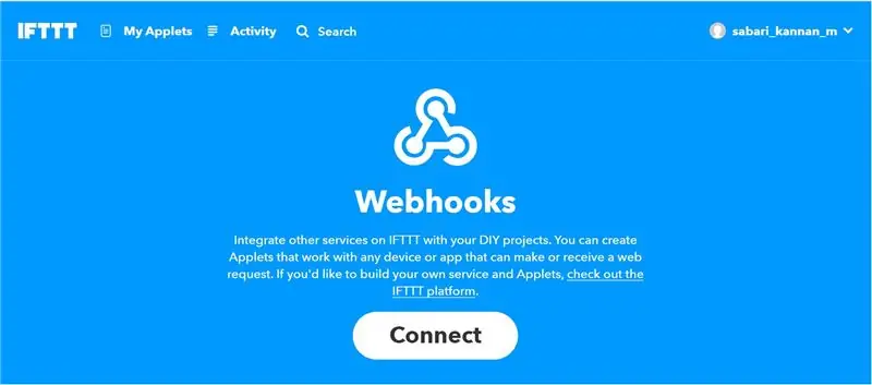 Webhooks kisalkalmazás konfigurálása