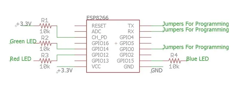 ESP8266 i cablejat d'alimentació