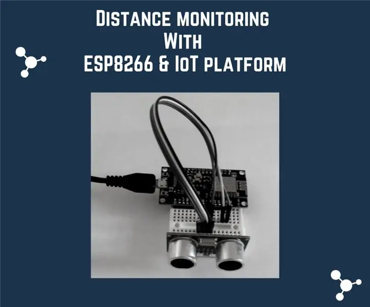 Kaip stebėti ultragarsinį atstumą naudojant ESP8266 ir „AskSensors IoT Cloud“: 5 žingsniai