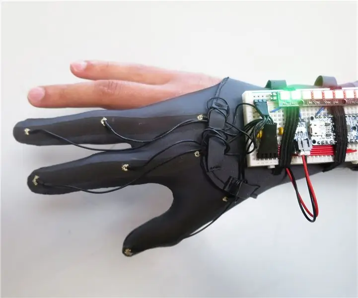 DIY Glove Controller Na May E-Textile Sensors: 14 Mga Hakbang (na may Mga Larawan)