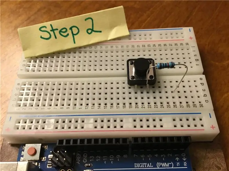 Txuas tus 10K Resistor rau Ib Tus Khawm Tus Kheej