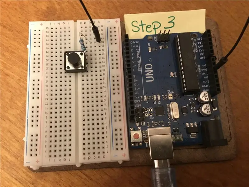 Conecte la otra pata del resistor a tierra (GND) con un cable